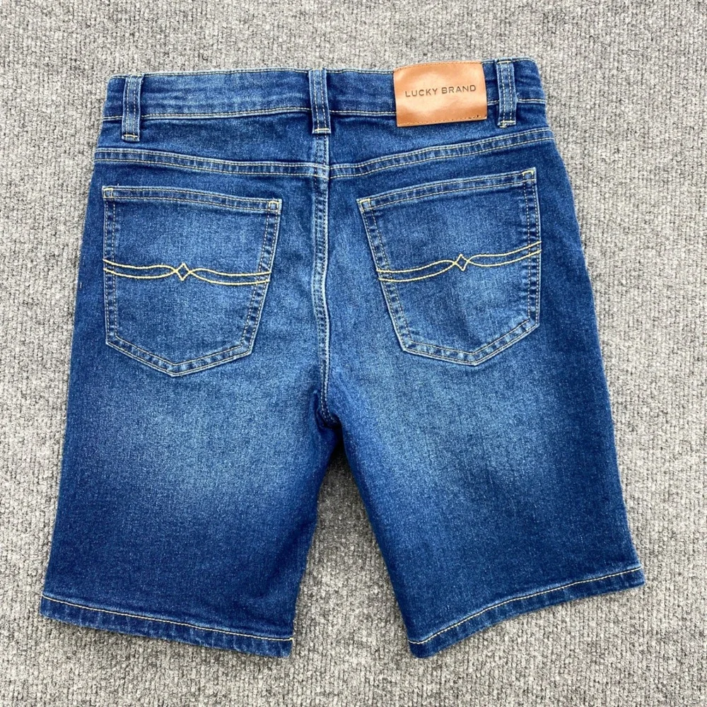 Lucky Brand Denim Shorts Boys 12 Blue Classic Straight‎ Stretch Casual Summer